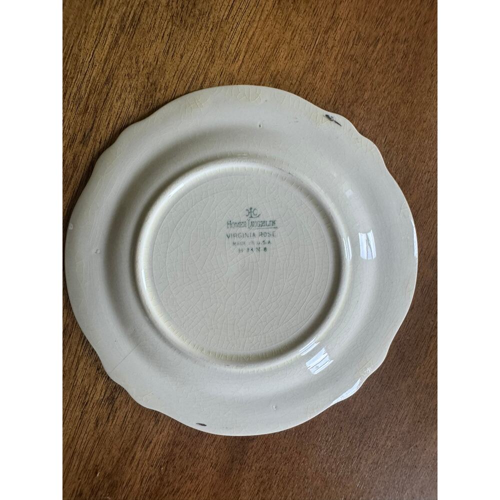 Vintage Homer Laughlin Virginia Rose Bread Butter Plate 6.25" Floral USA - Picture 3 of 7